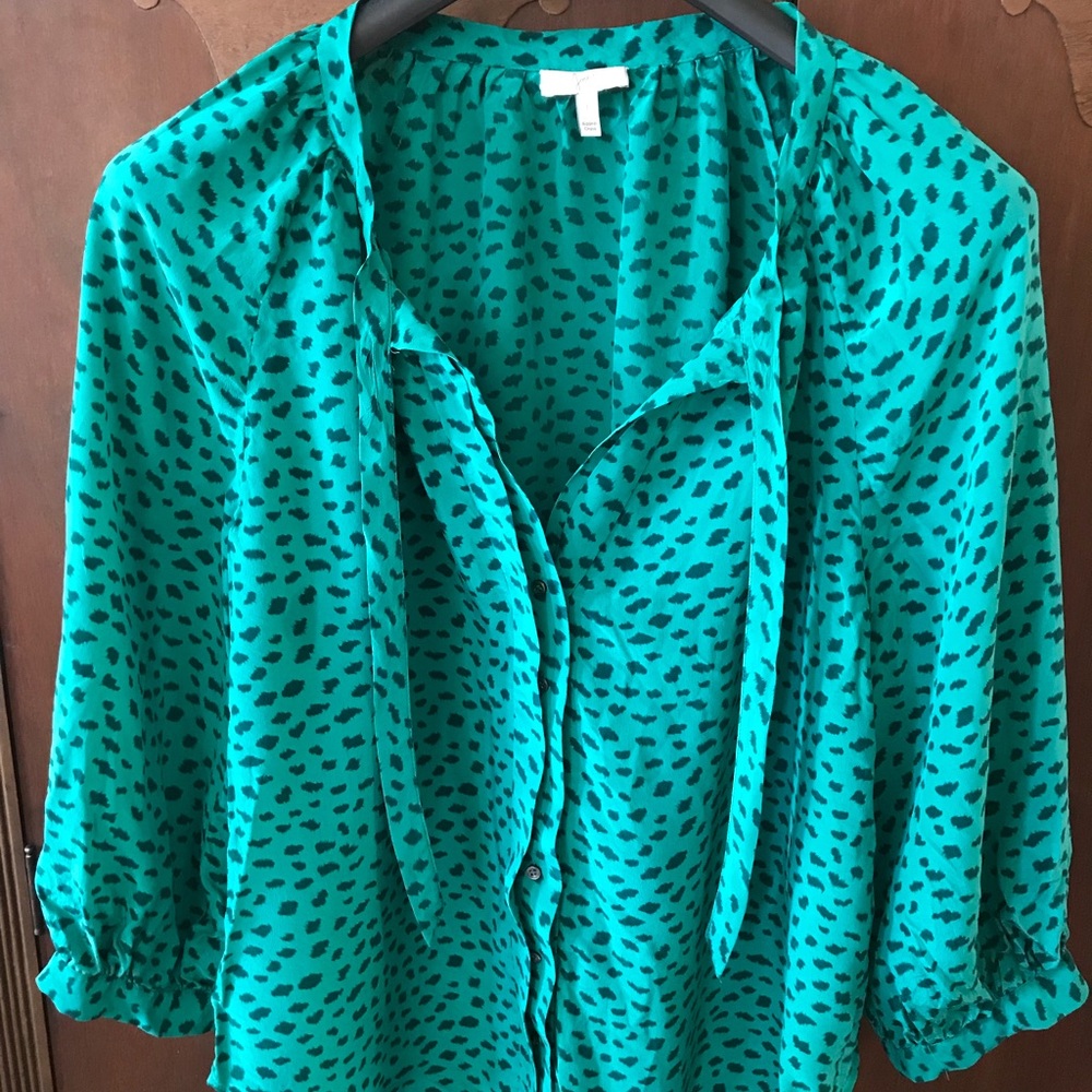 Joie 100% Silk Teal Top - Size Large